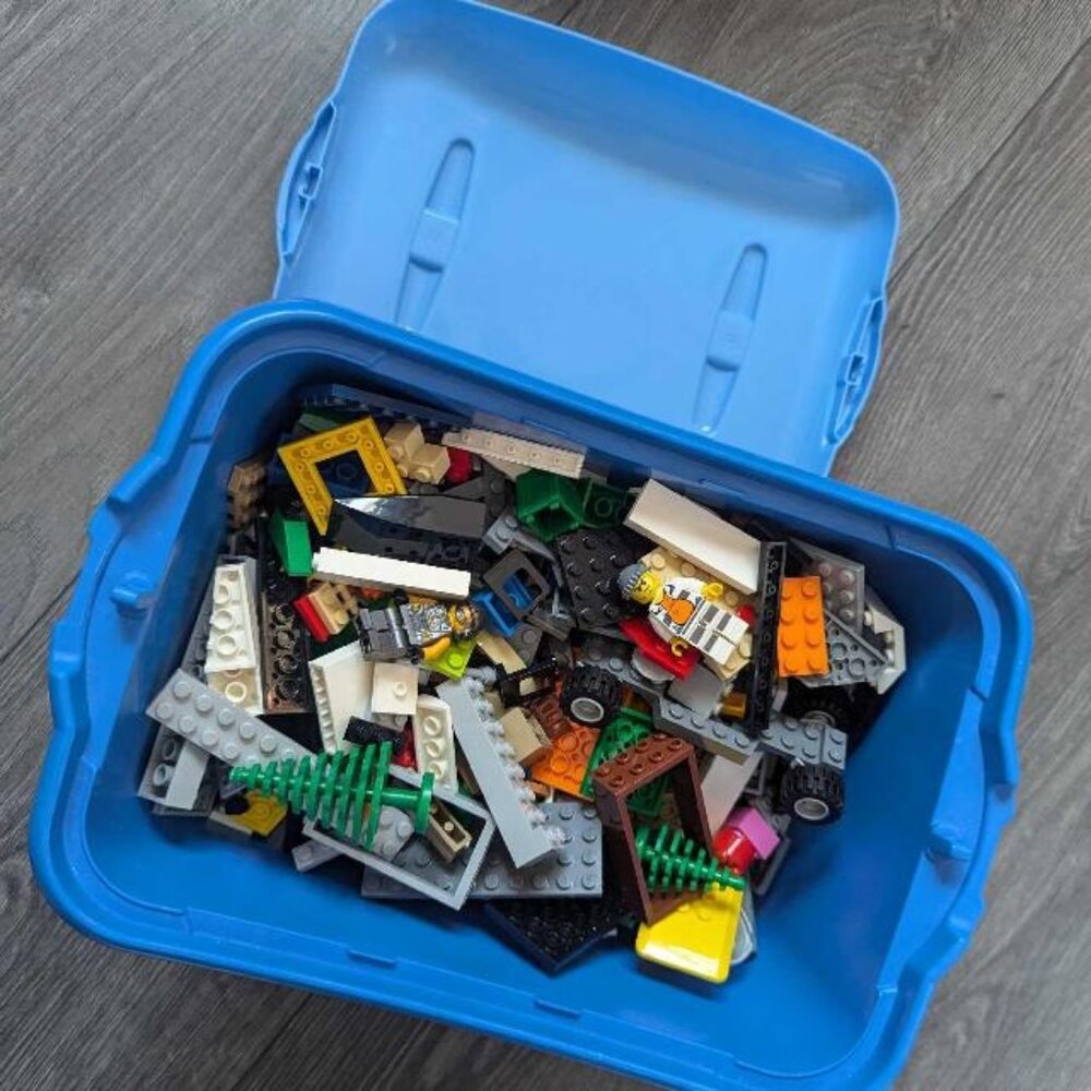 2lbs LEGO bulk parts and snap tight container